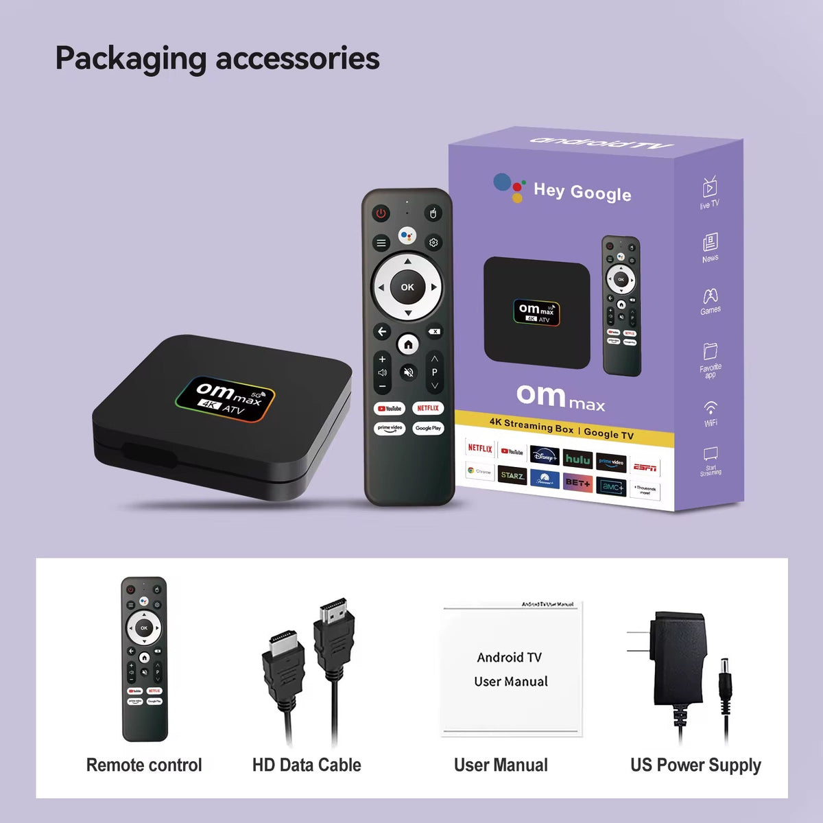 OM max 4k Android TV BOX